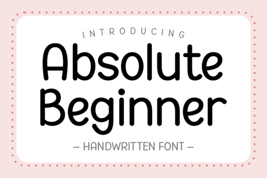 Absolute Beginner Font